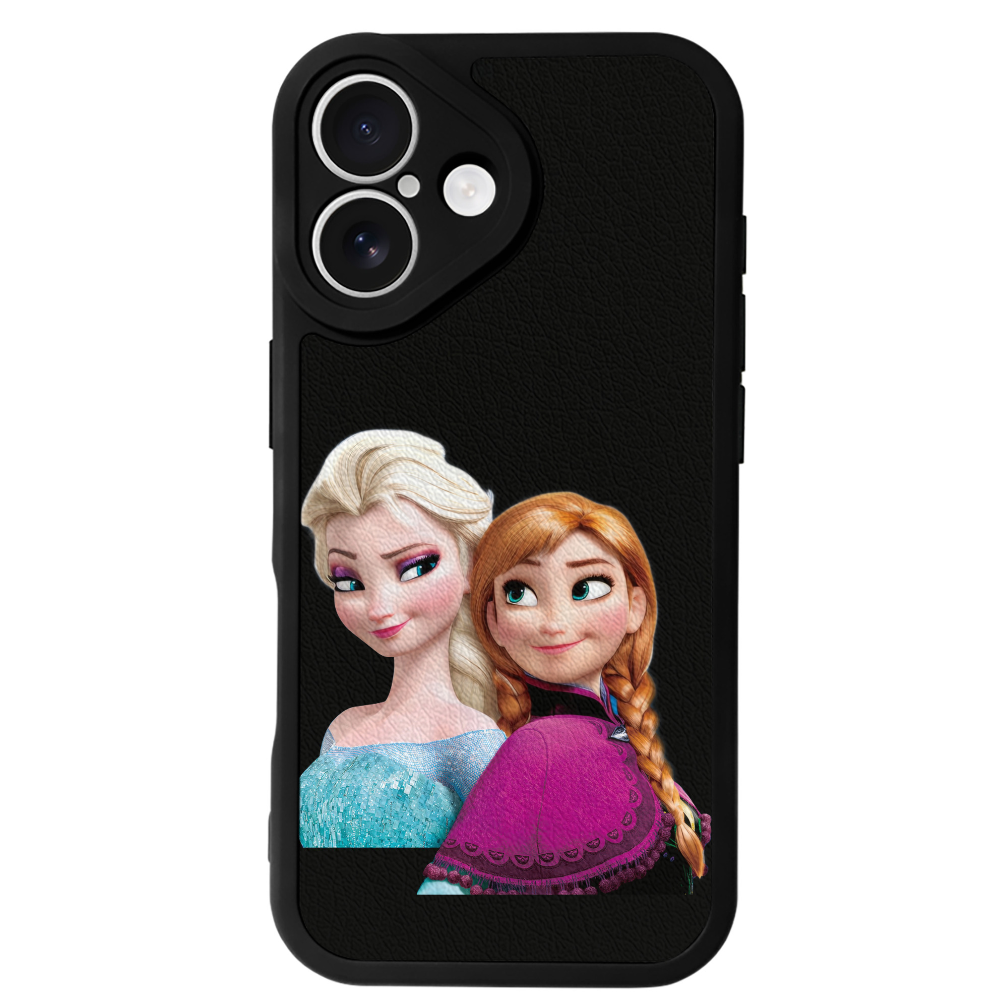 （画像用） アナと雪の女王 アンナ エルサ Frozen Anna Elsa 【iPhone 16シリーズ対応】シリコンスマホケース（レザー調） 材質：シリコン